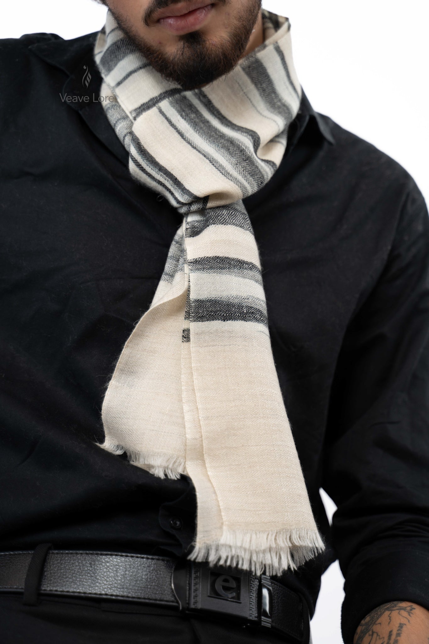Chalk Charcoal Pashmina Scarf