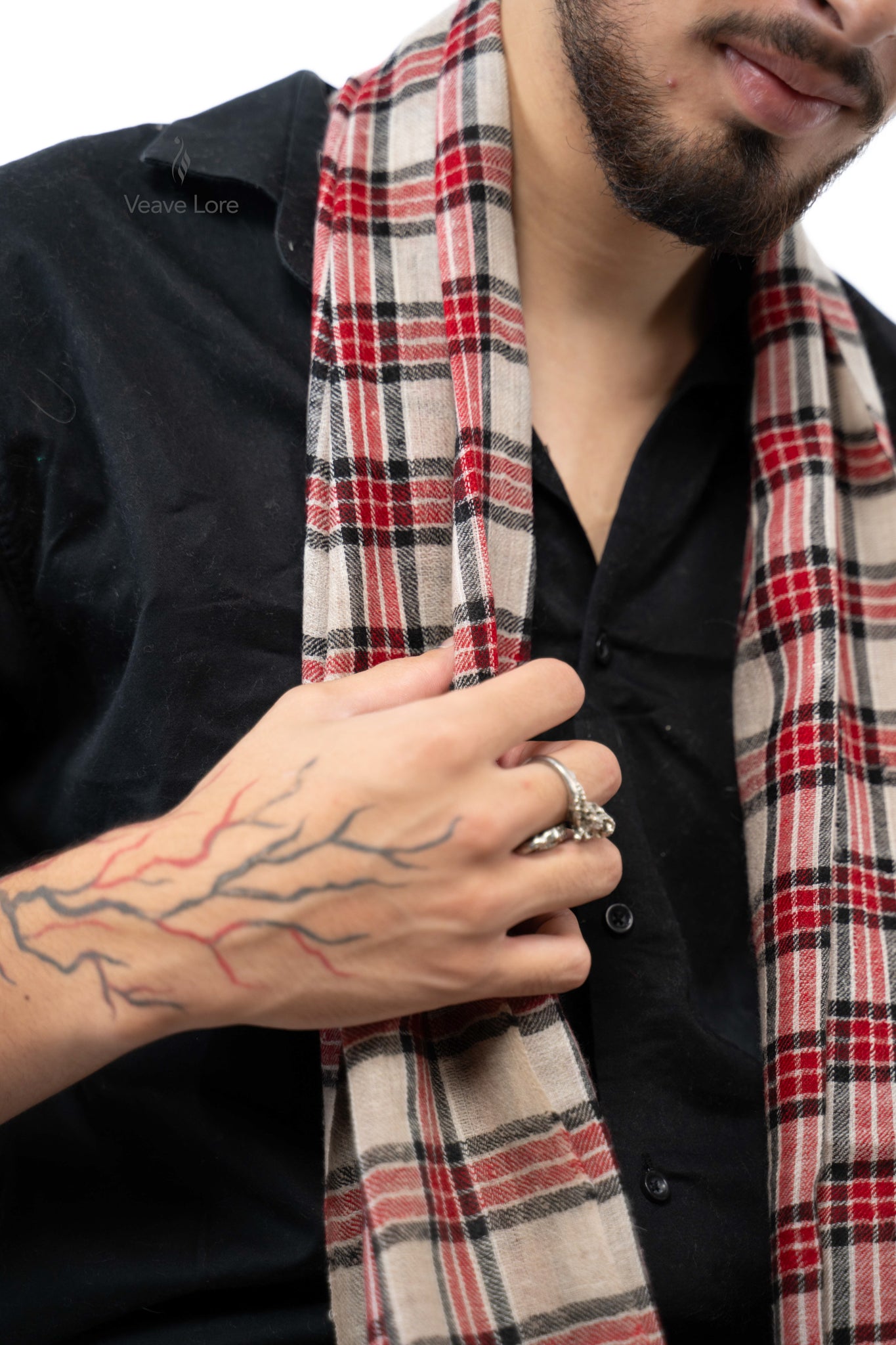 Scarlet Braemar Pashmina Scarf