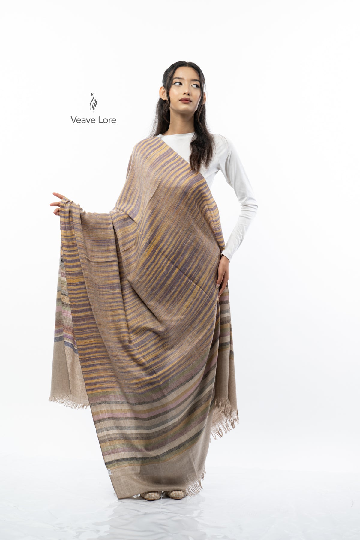 Wheat Cadence Pashmina Shawl