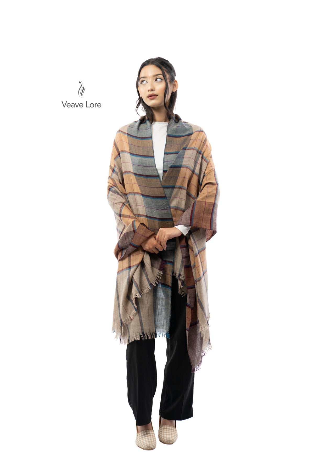 Caramel Tcollin Pashmina Shawl