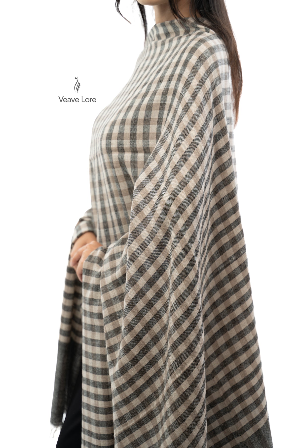 Oat Domino Pashmina Shawl