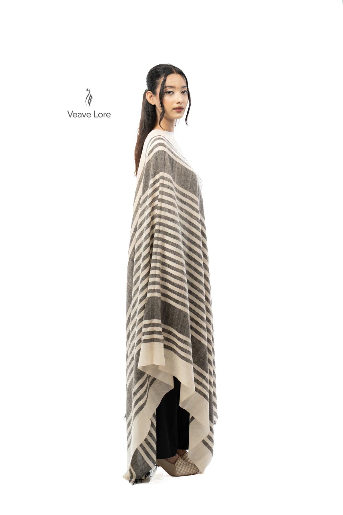 Charcoal Mariner Pashmina Shawl