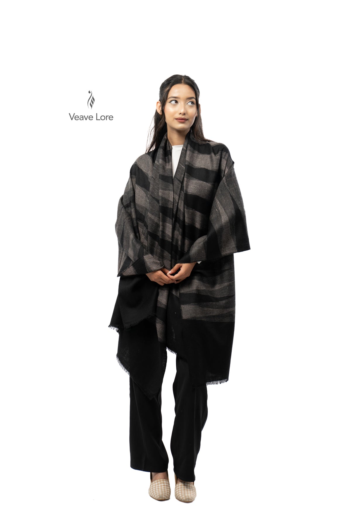 Ink Mirage Pashmina Shawl