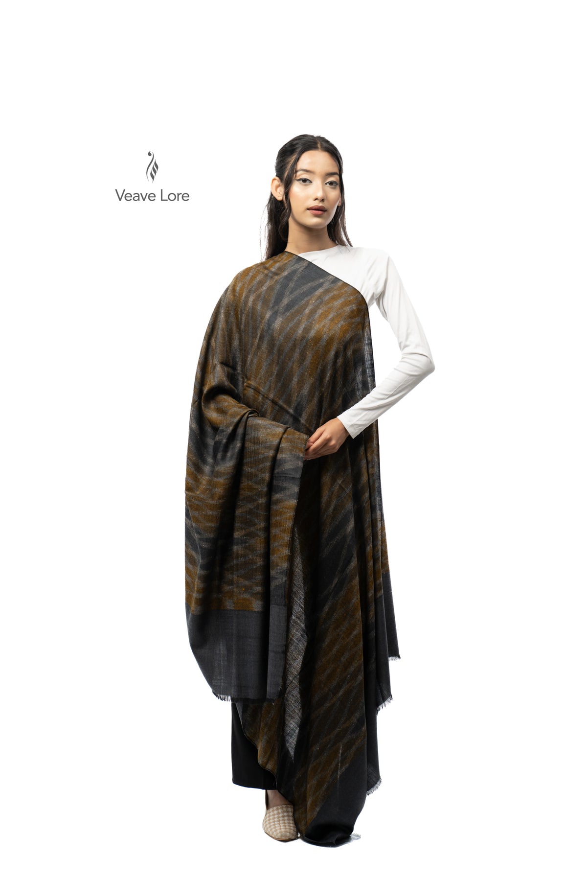 Bronze Ripple Pashmina Shawl