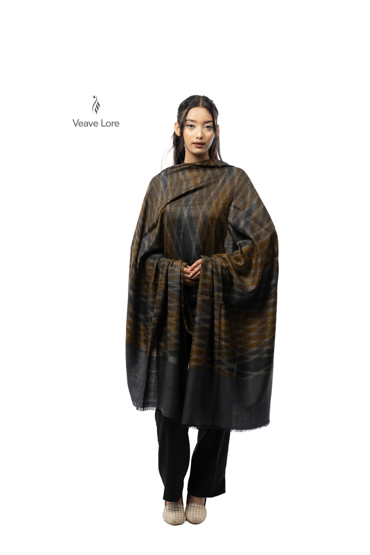 Bronze Ripple Pashmina Shawl