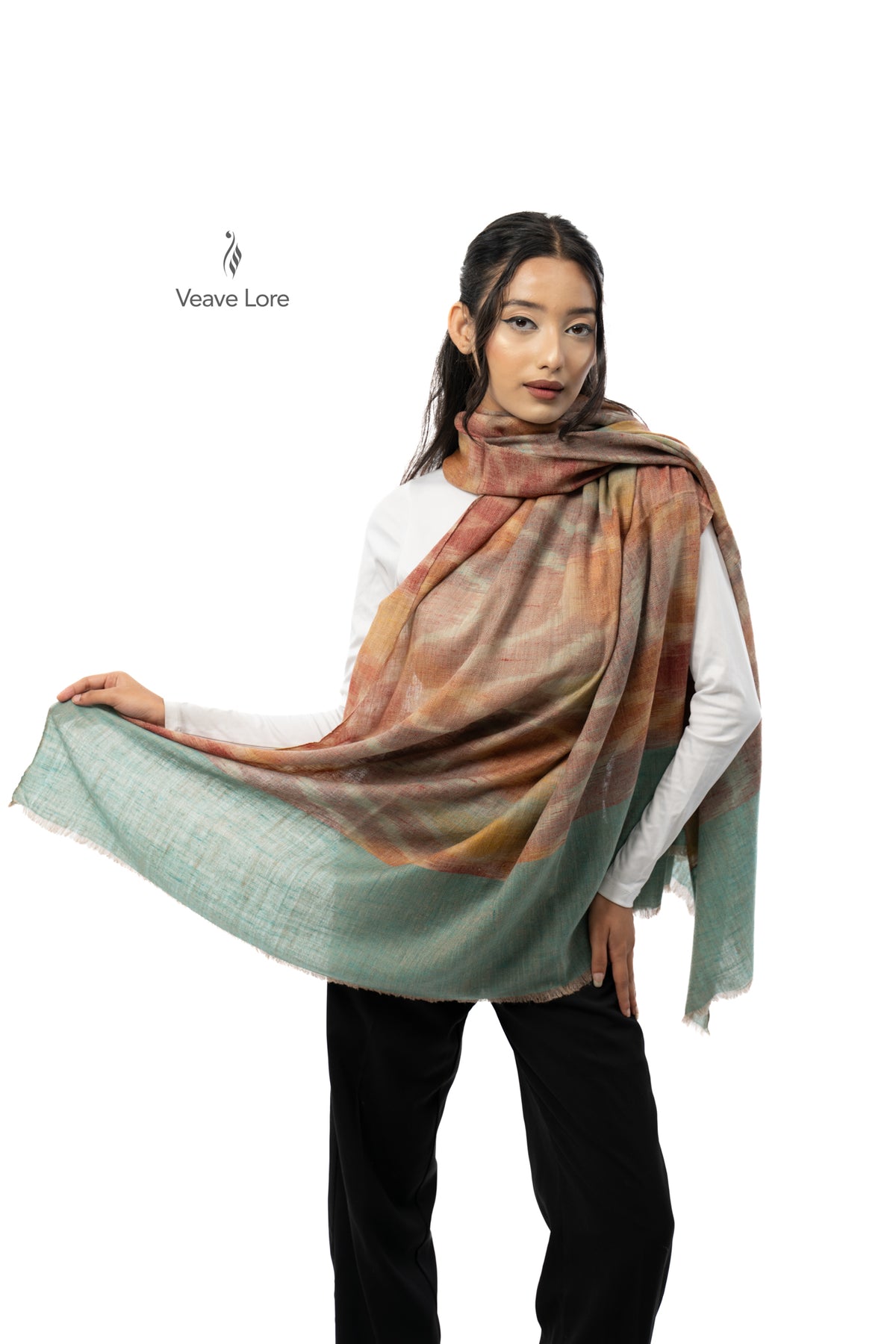 Terracotta Solstice Pashmina Shawl