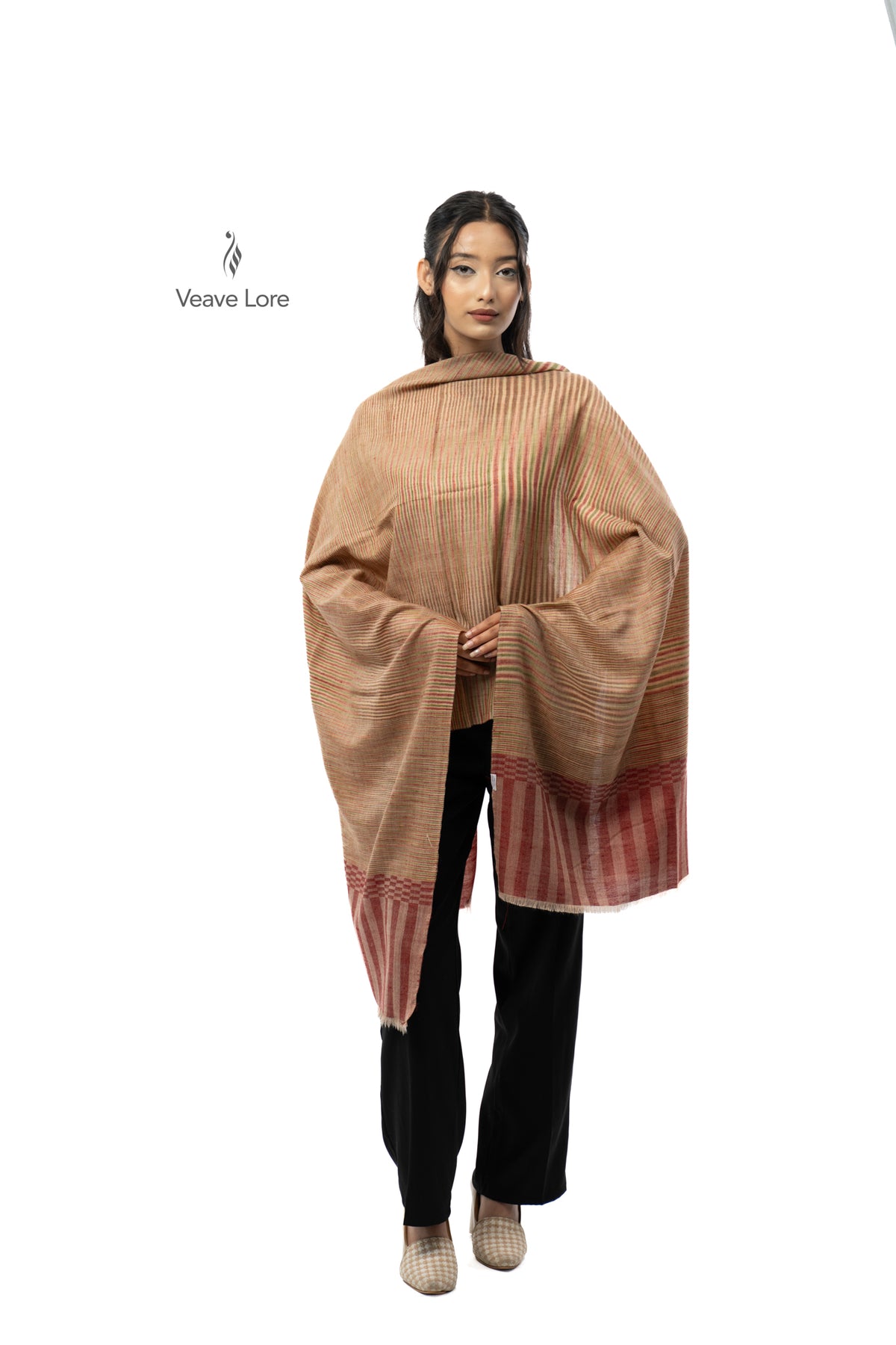 Clay Ripple Pashmina Stole