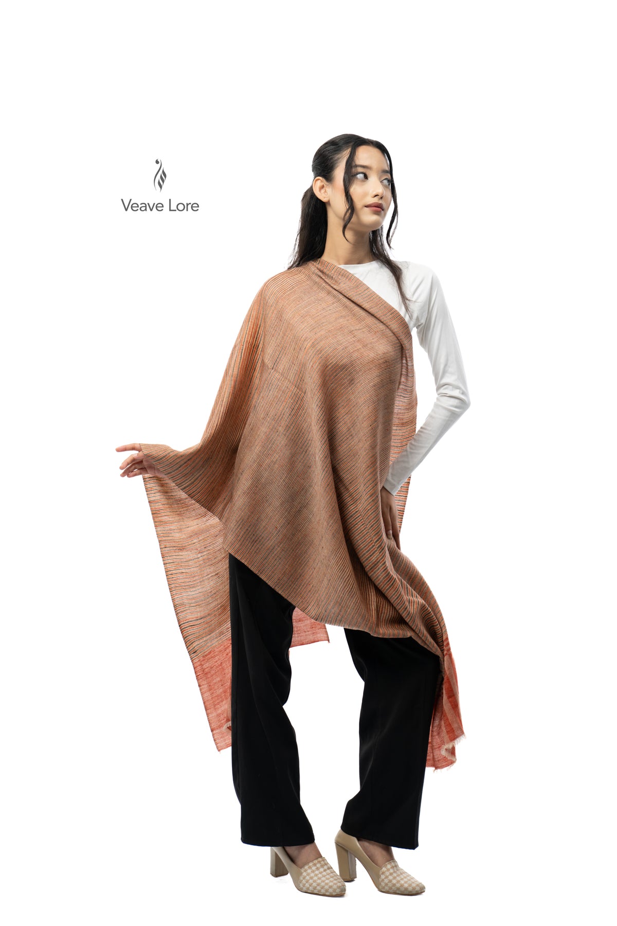 Cinnamon Cascade Pashmina Stole