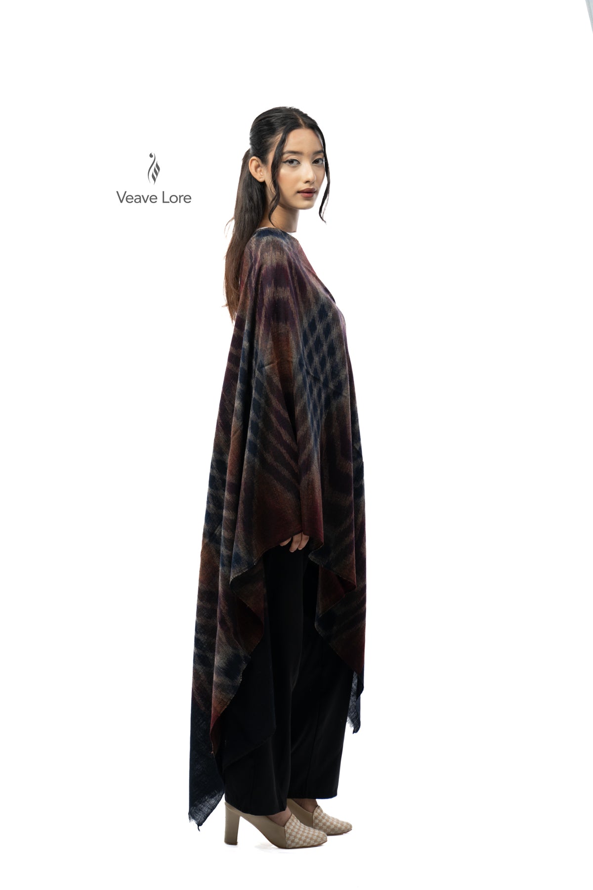 Oxblood Haze Pashmina Stole