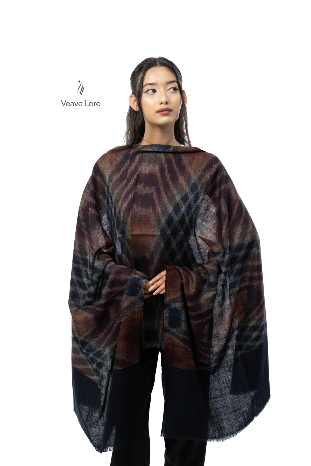 Oxblood Haze Pashmina Stole