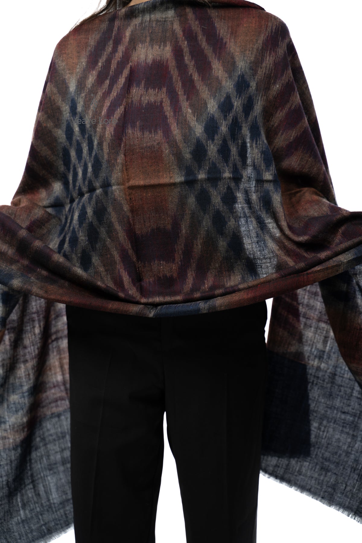 Oxblood Haze Pashmina Stole