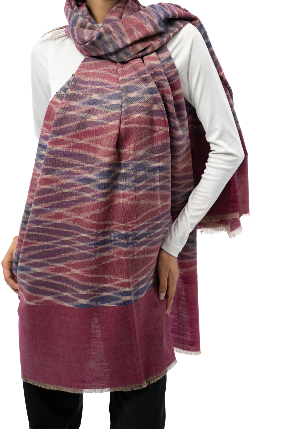 Mulberry Ripple Pashmina Stole