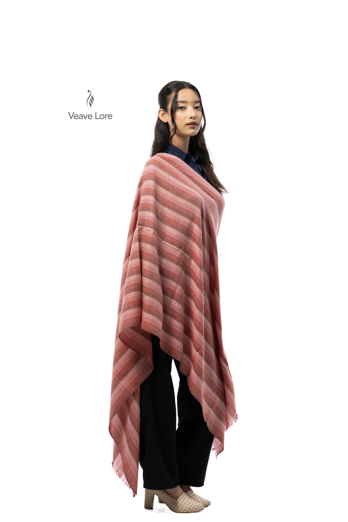 Rosewood Tier Pashmina Stole