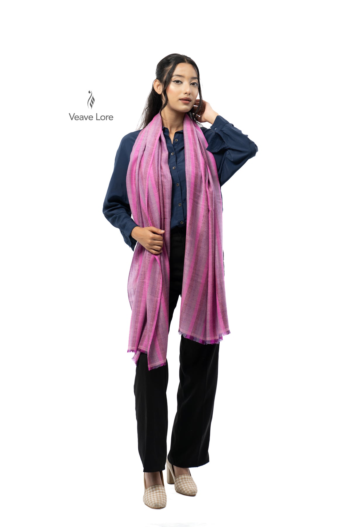 Fuchsia Palisade Pashmina Stole