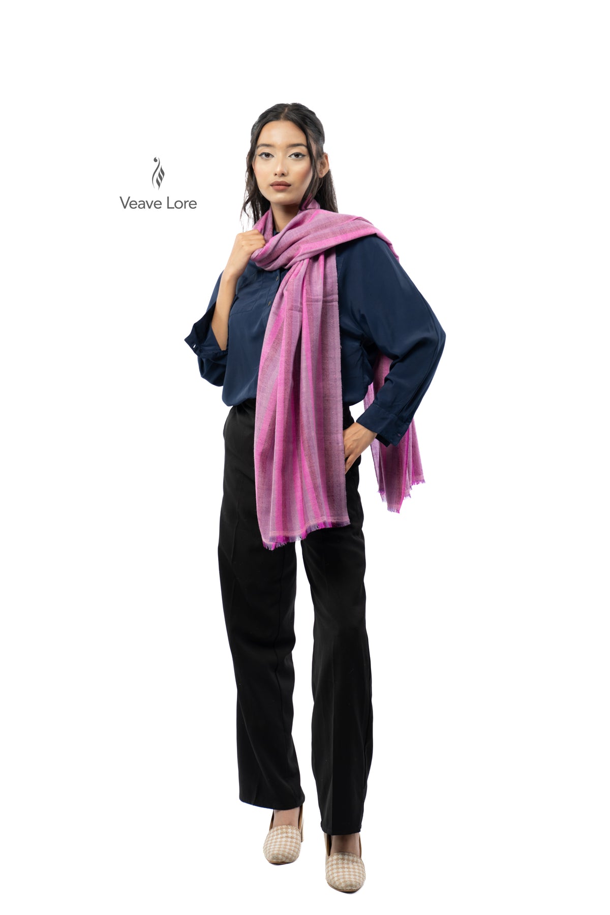 Fuchsia Palisade Pashmina Stole
