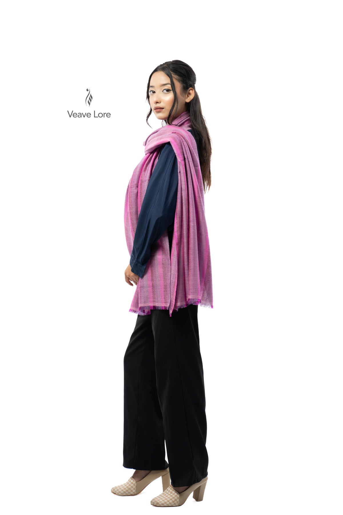 Fuchsia Palisade Pashmina Stole