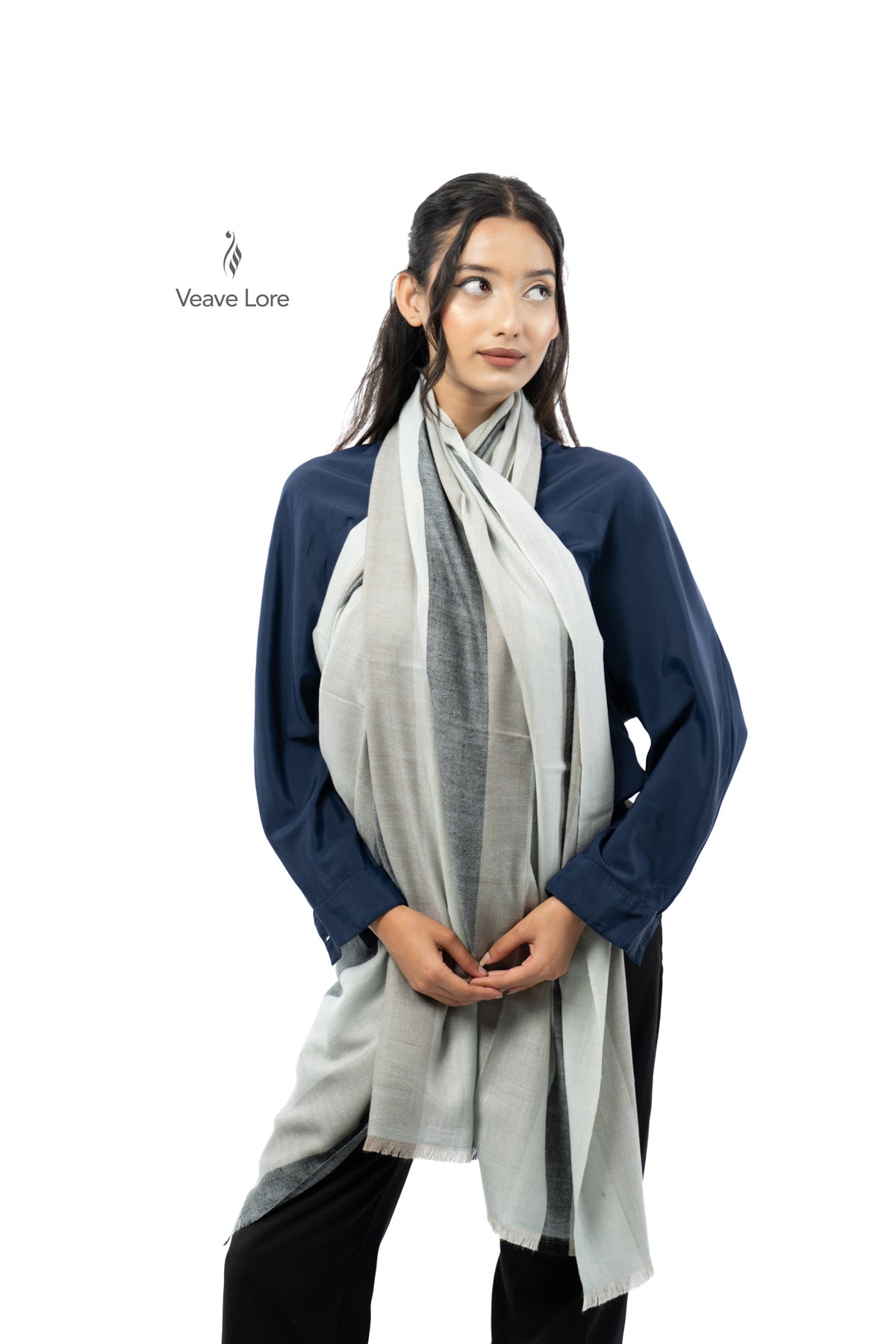 Pewter Sidebar Pashmina Stole