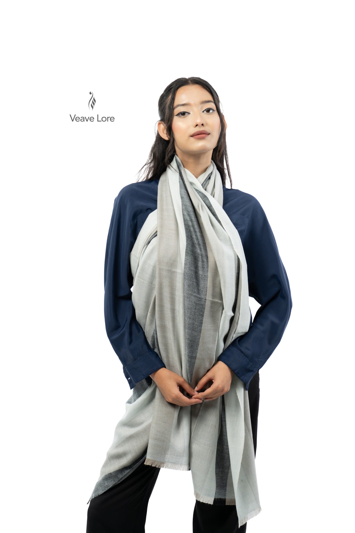 Pewter Sidebar Pashmina Stole