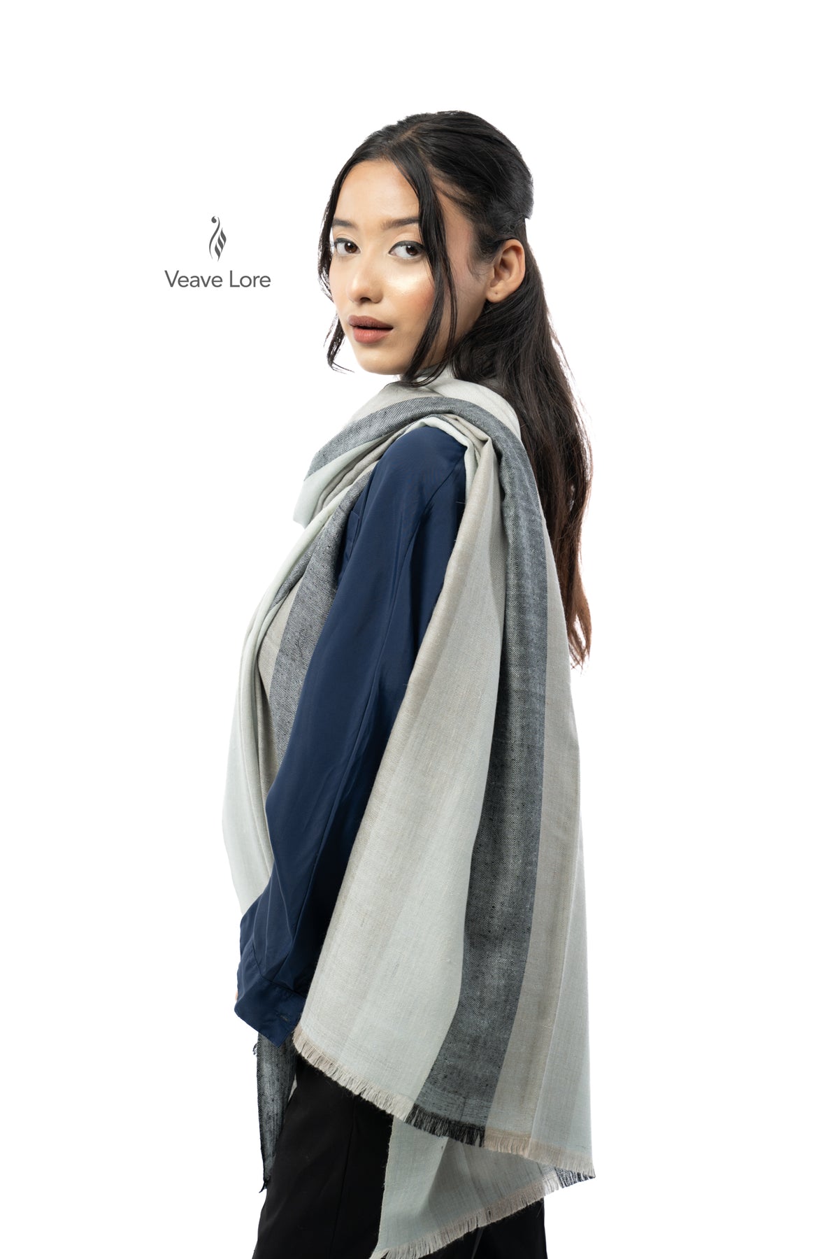 Pewter Sidebar Pashmina Stole