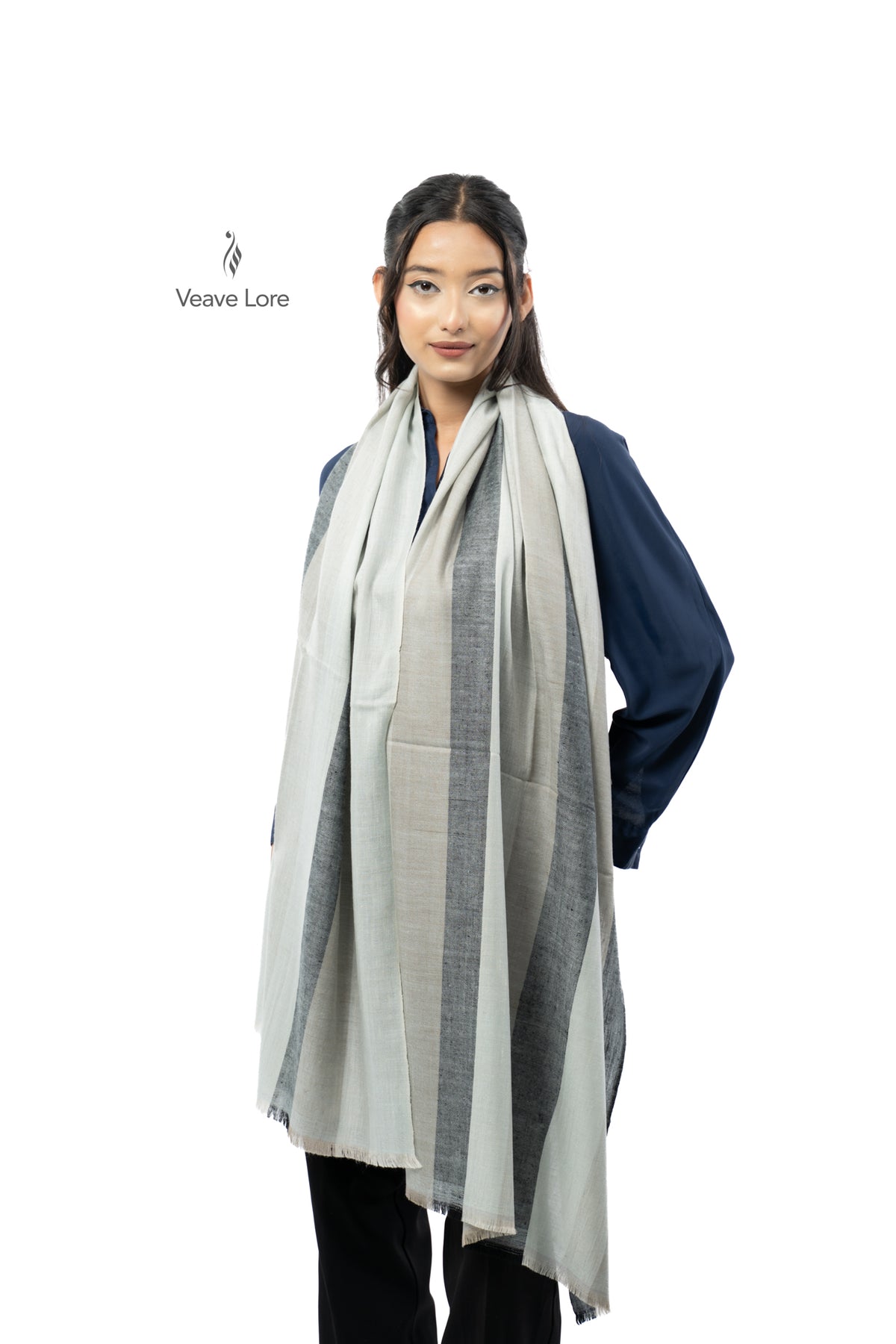 Pewter Sidebar Pashmina Stole