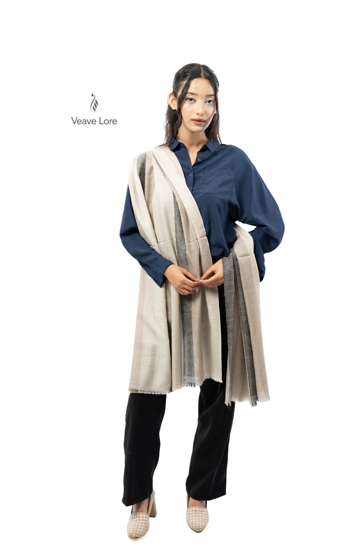 Oat Margin Pashmina Stole