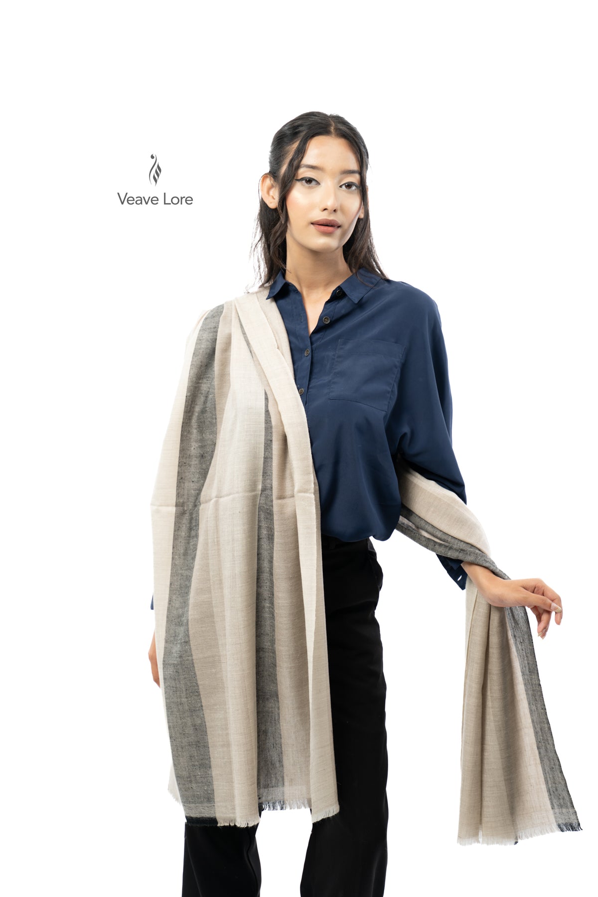Oat Margin Pashmina Stole