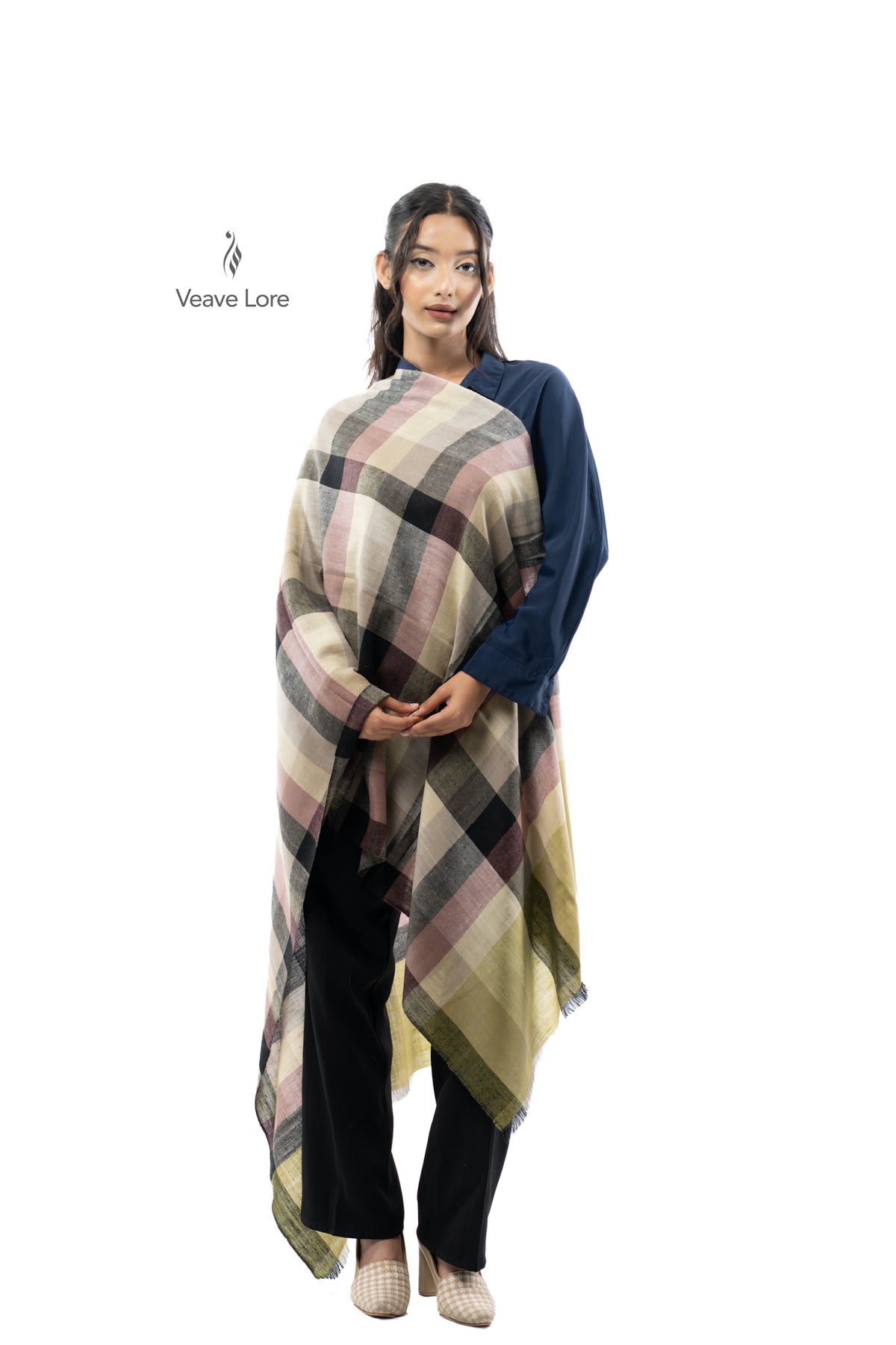 Heather Latticework Pashmina Stole