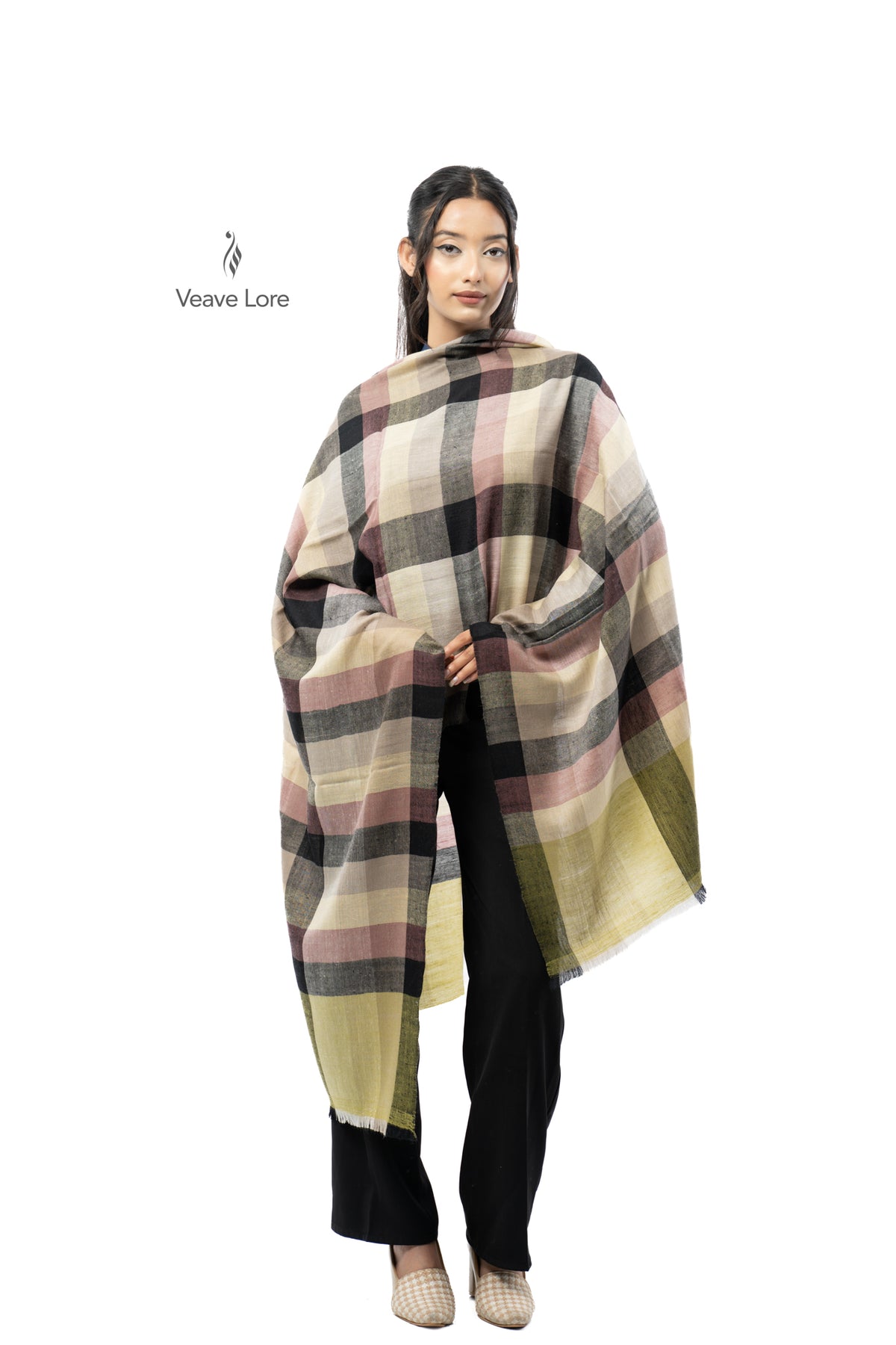 Heather Latticework Pashmina Stole