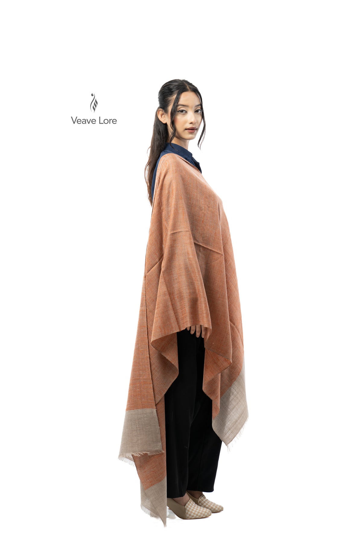 Apricot Heirloom Pashmina Stole