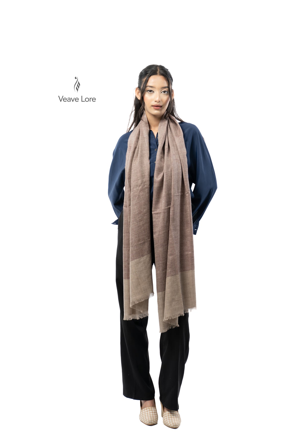 Cocoa Melange Pashmina Stole