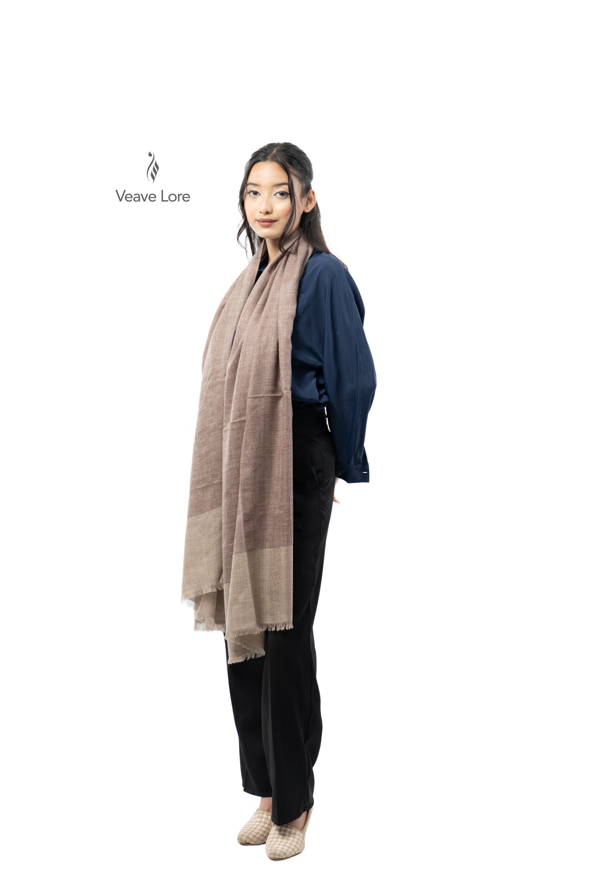 Cocoa Melange Pashmina Stole