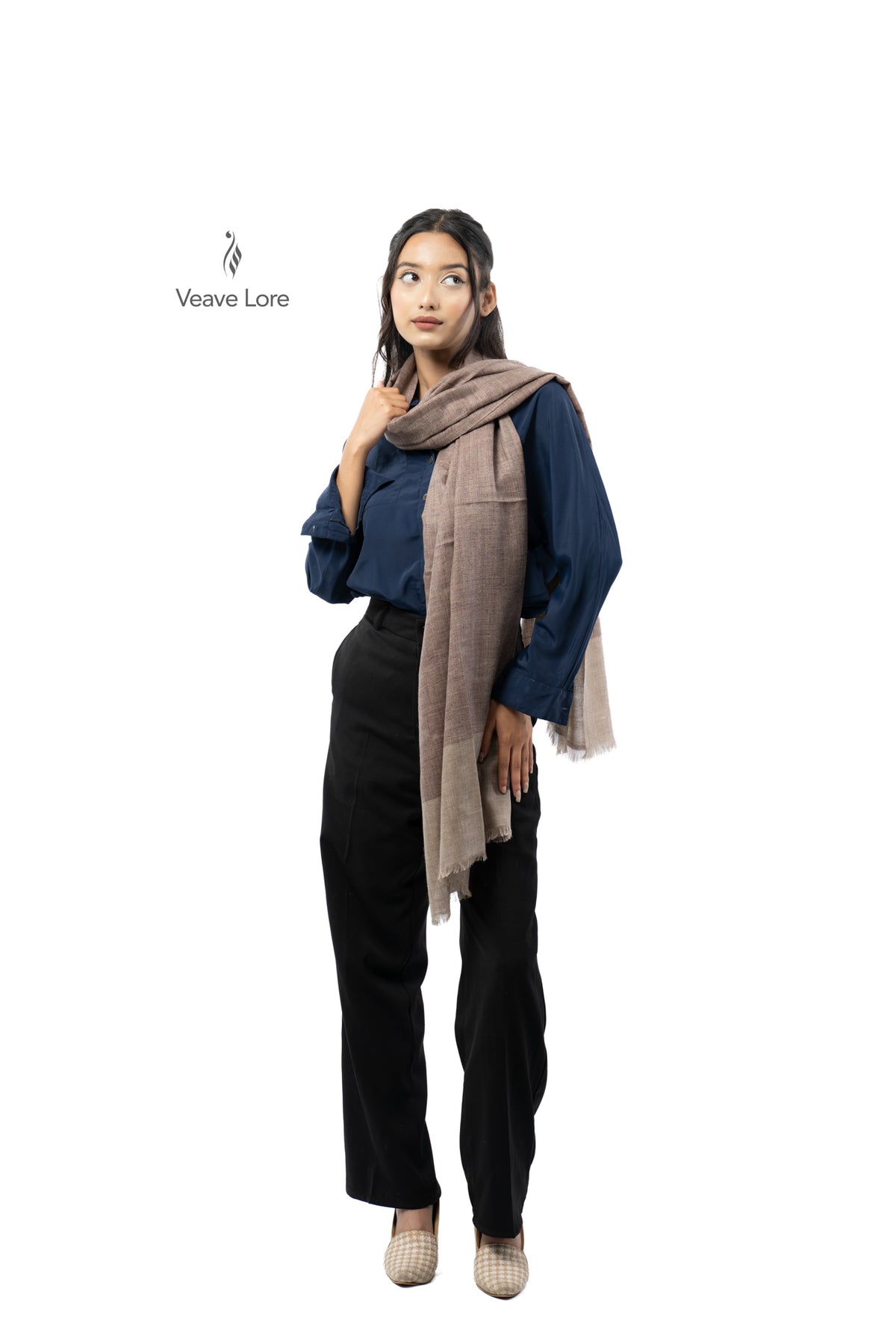 Cocoa Melange Pashmina Stole