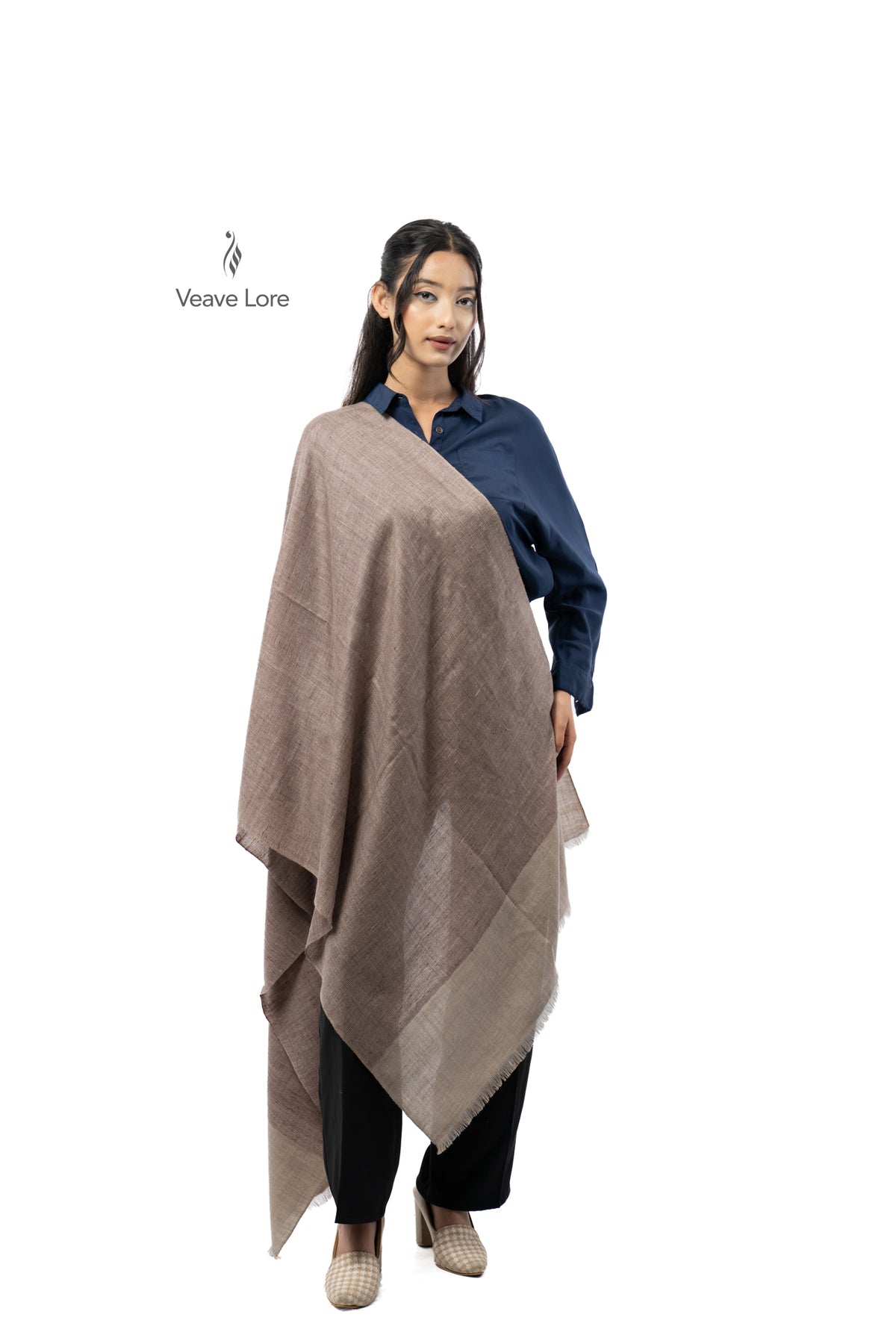Cocoa Melange Pashmina Stole