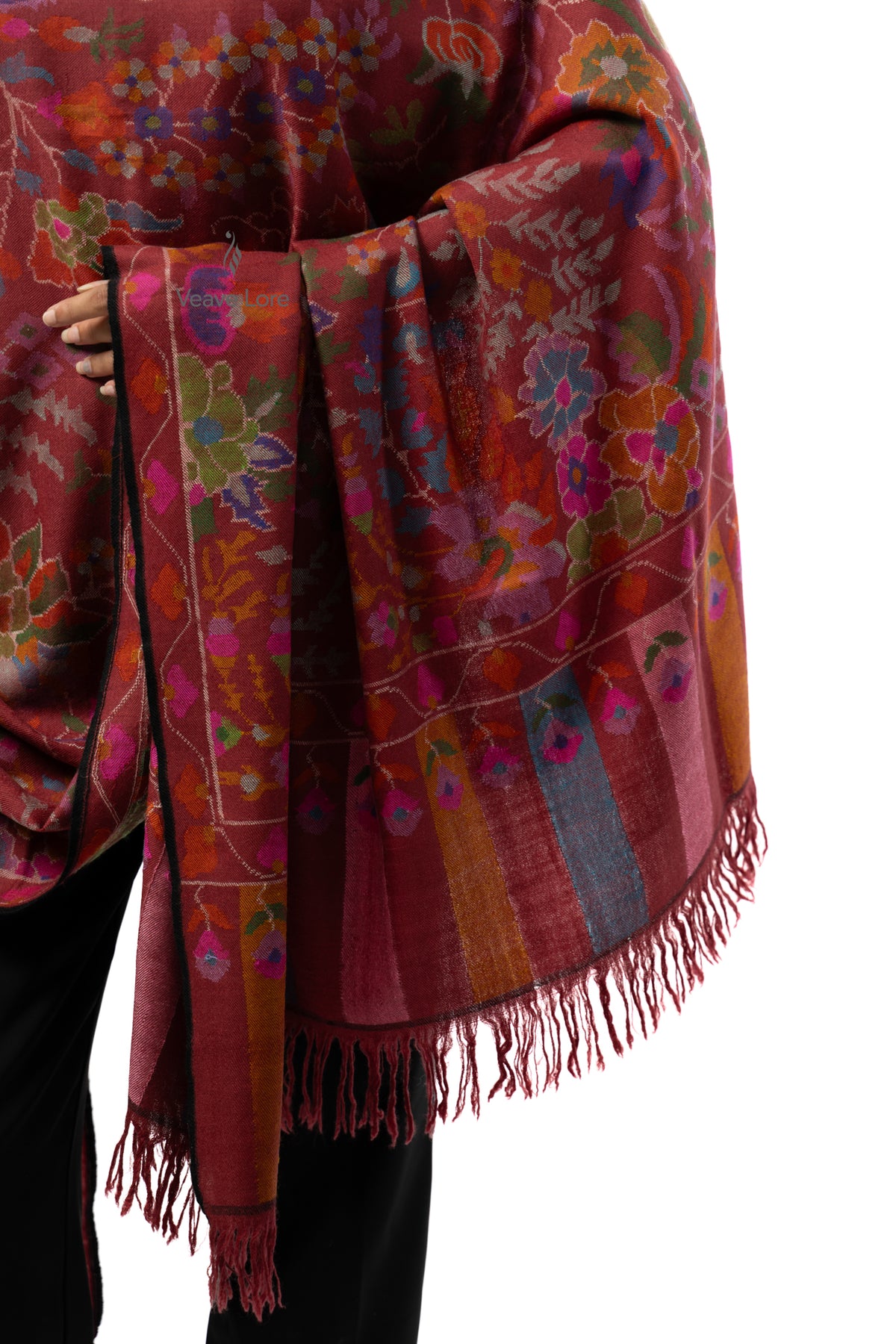 The Ruby Vine Pashmina Shawl