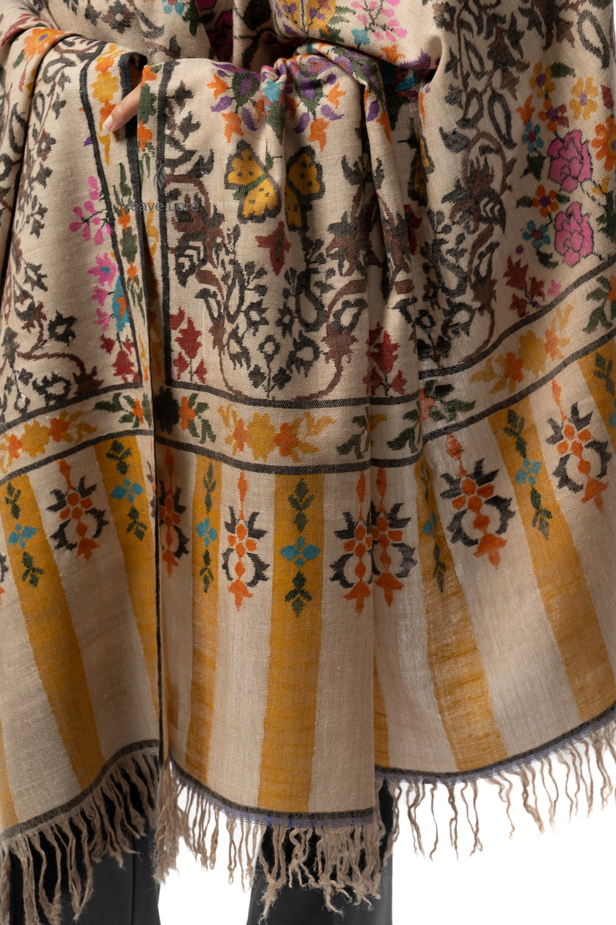 The Butterfly Garden Pashmina Shawl