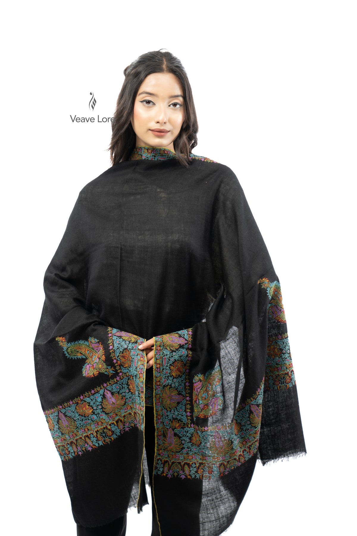 Jet Garland Pashmina Stole