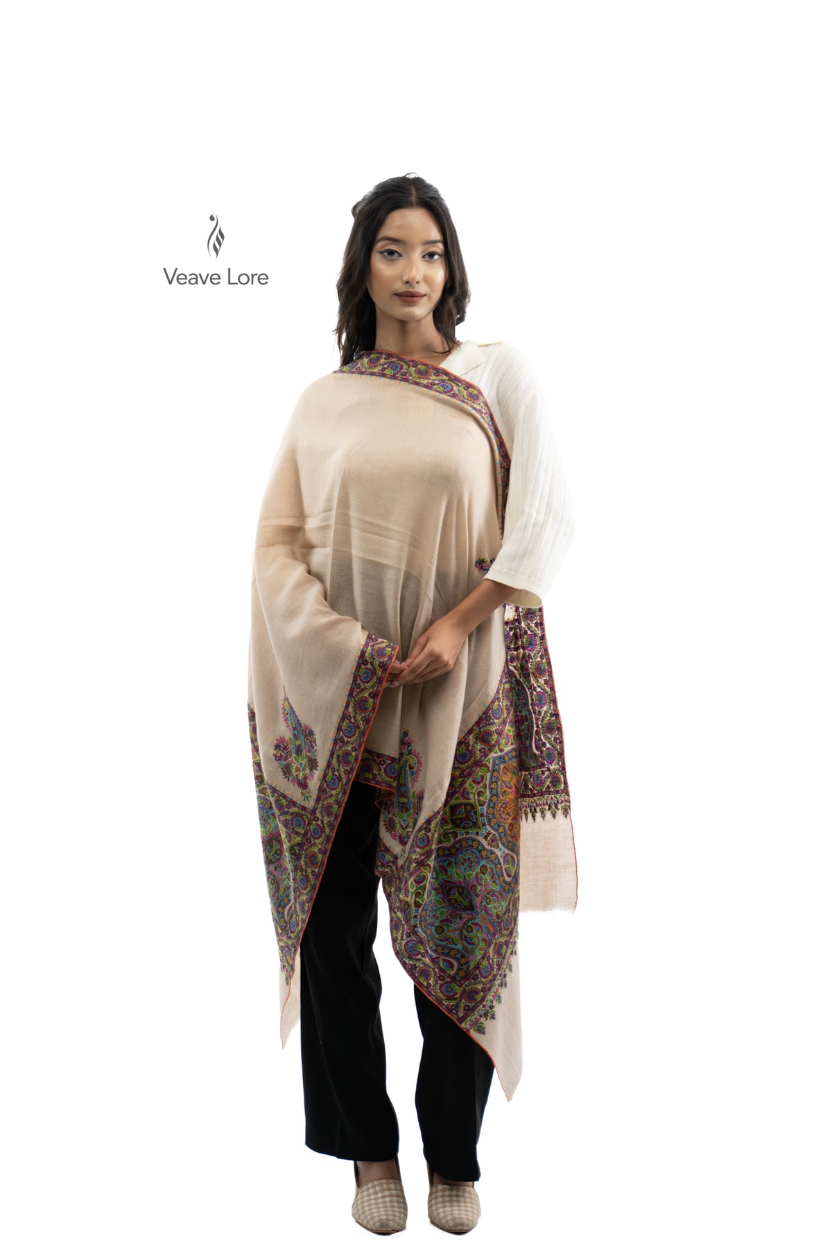 Almond Palette Pashmina Stole