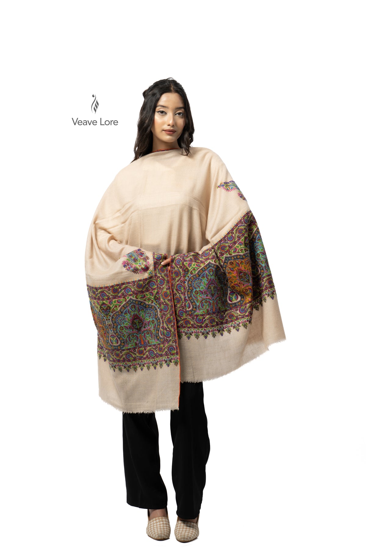 Almond Palette Pashmina Stole