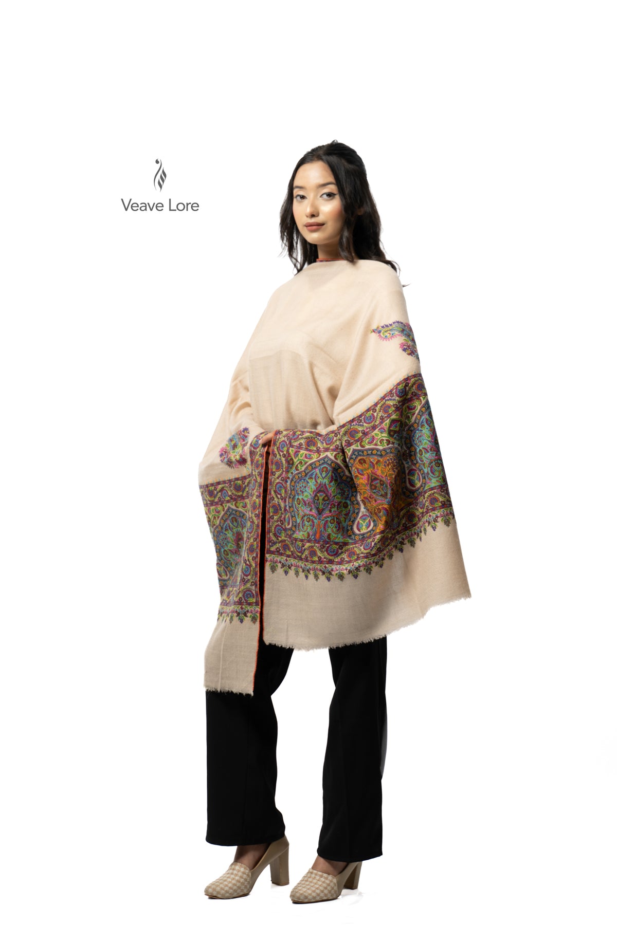 Almond Palette Pashmina Stole