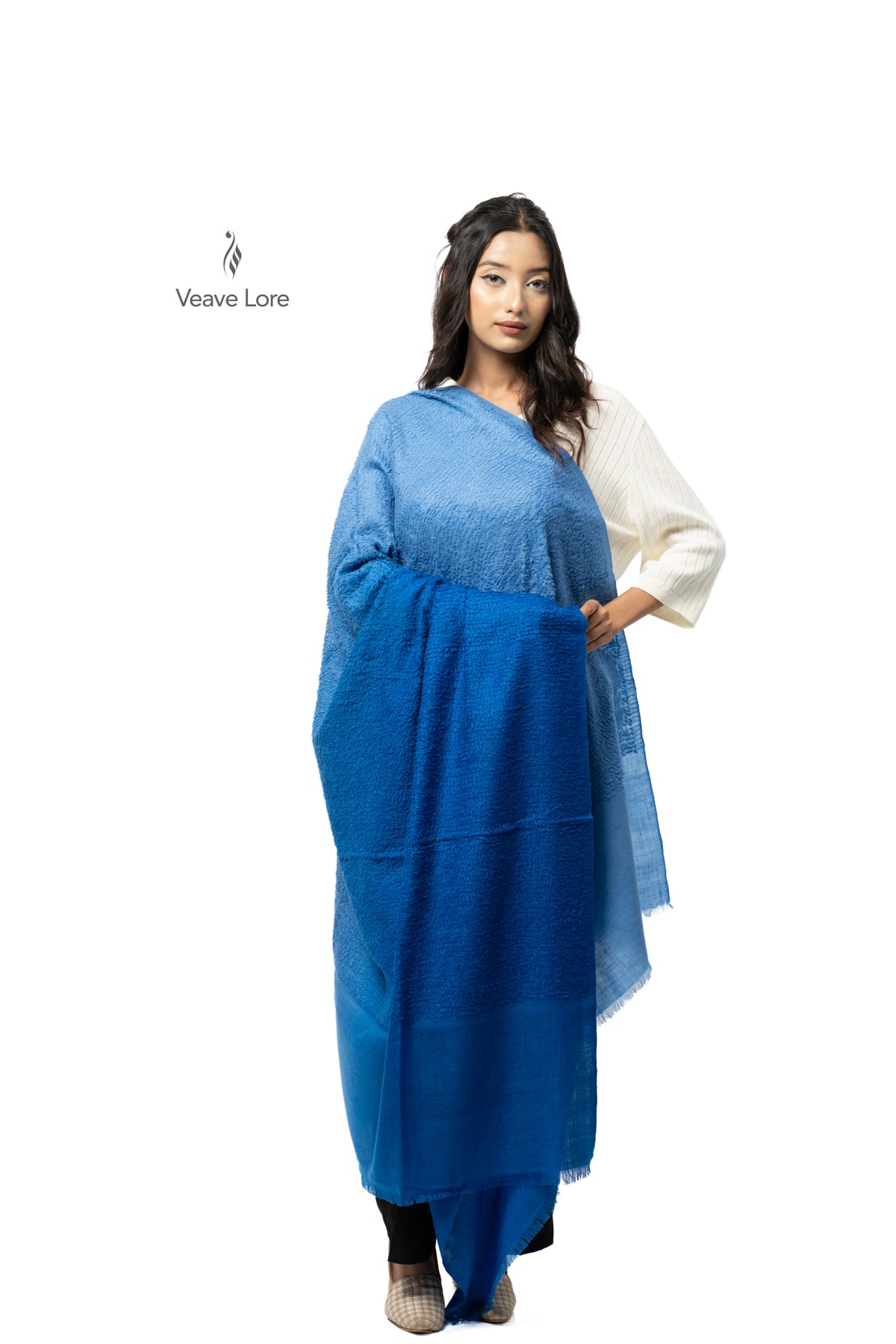Azure Lapis Pashmina Towel