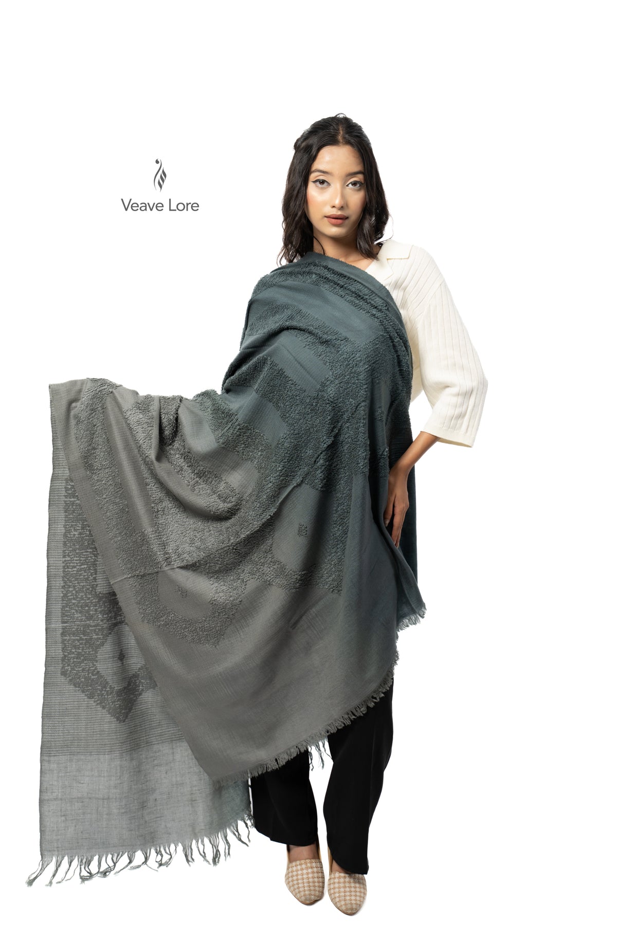 Pewter Slate Pashmina Towel