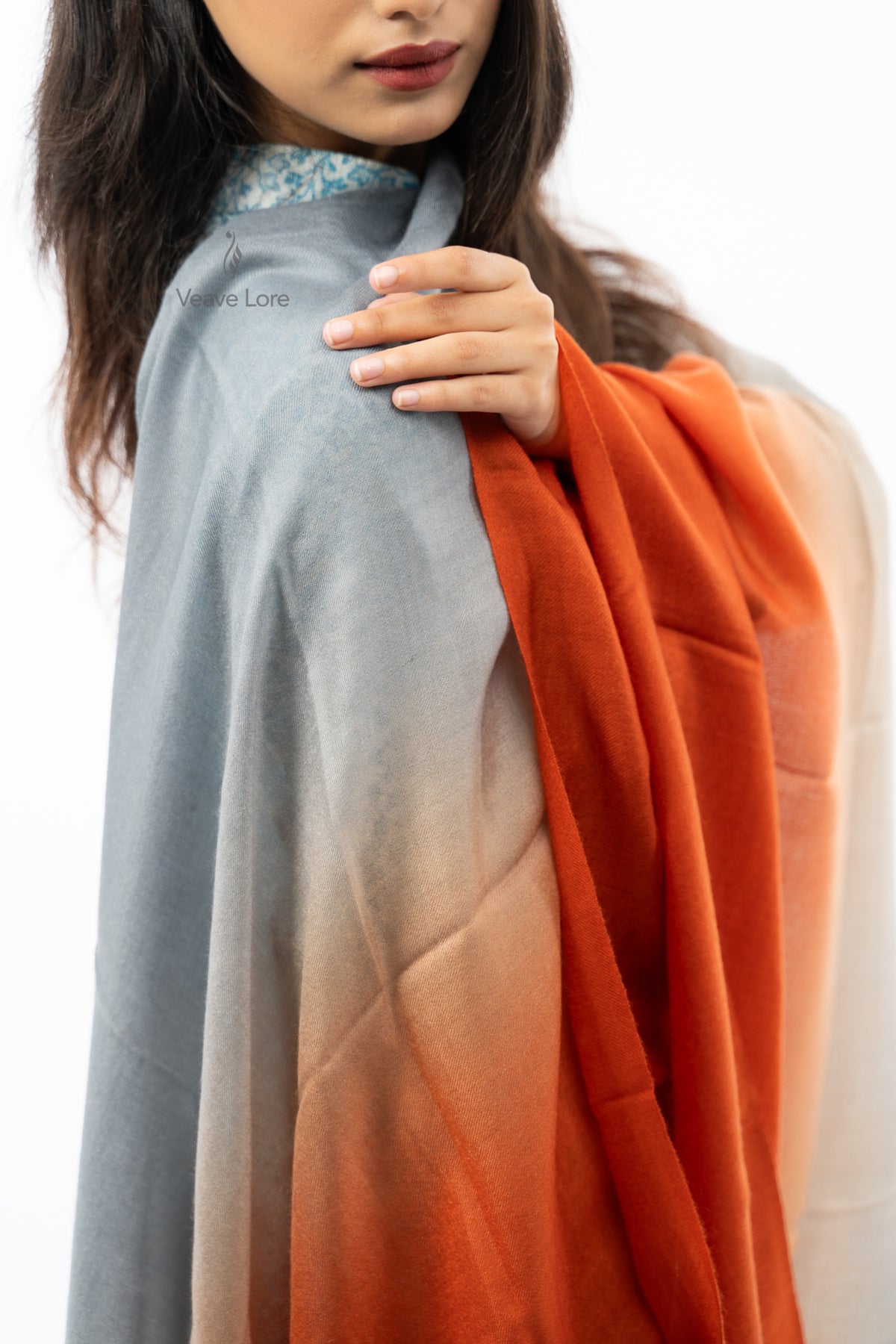 Slateglow Emberfade Pashmina Stole