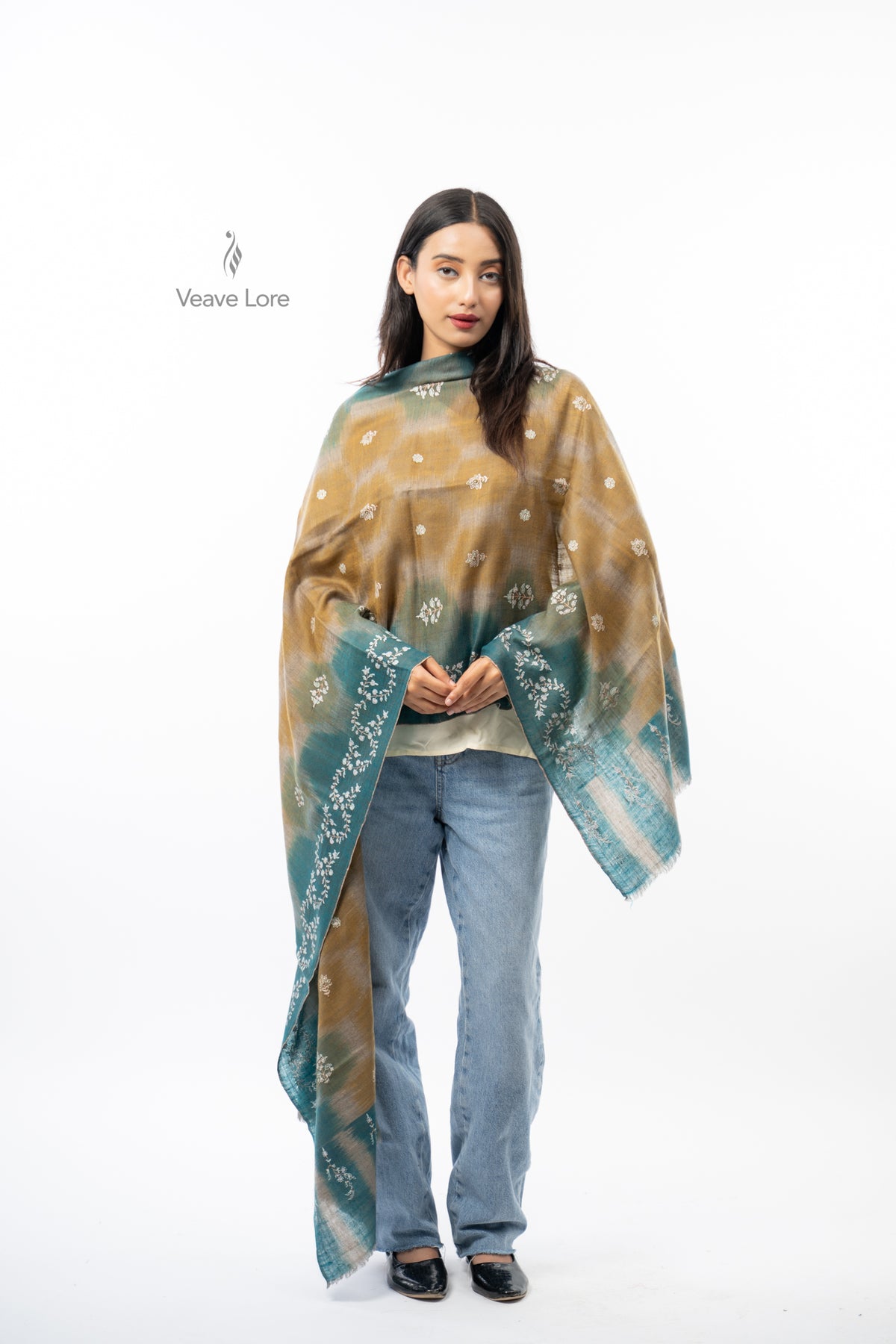Tobacco Tendril Pashmina Stole
