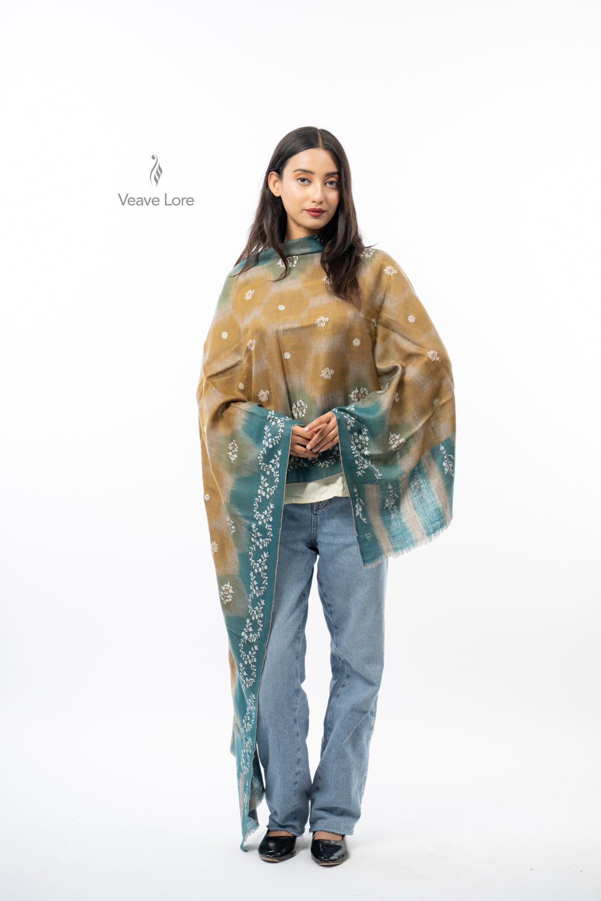 Tobacco Tendril Pashmina Stole