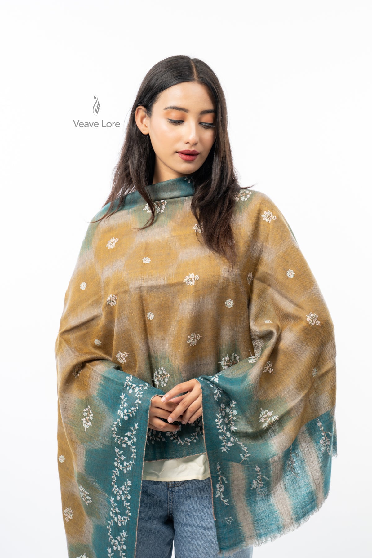 Tobacco Tendril Pashmina Stole
