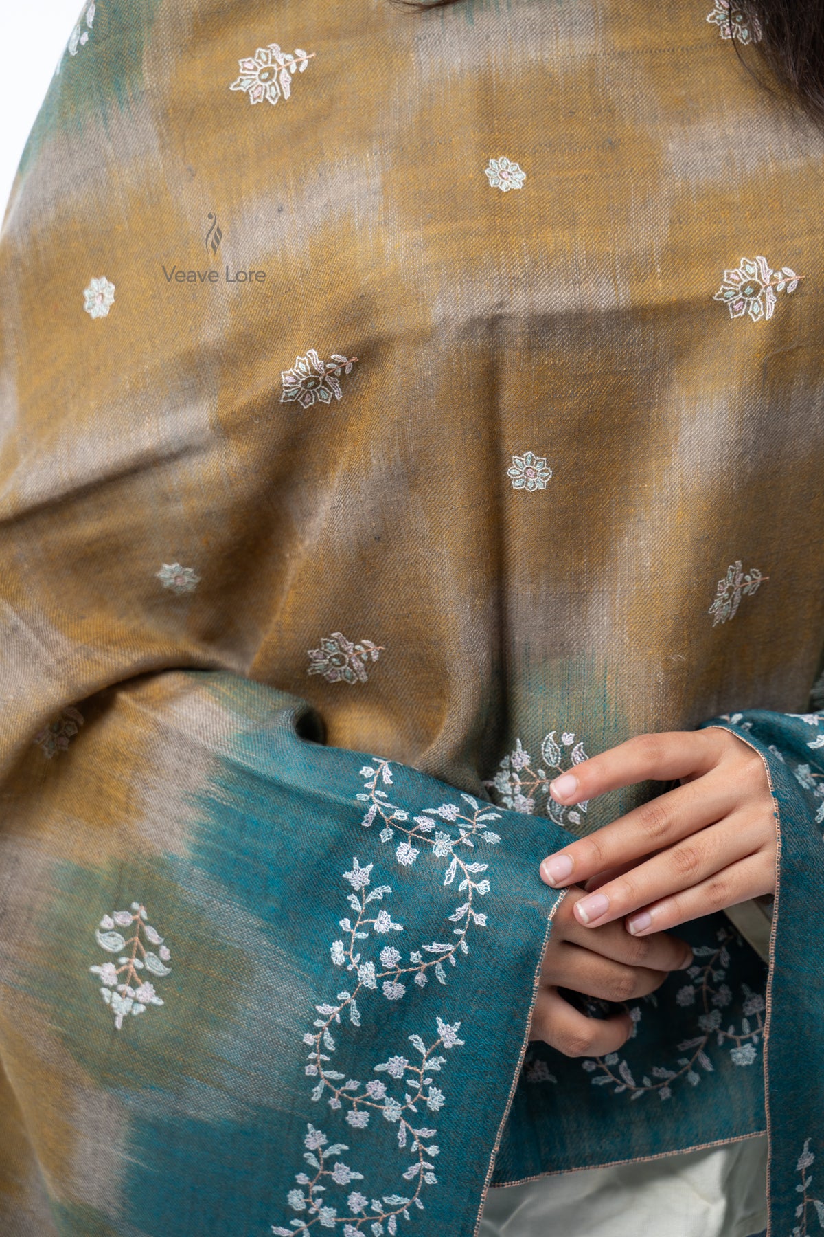 Tobacco Tendril Pashmina Stole