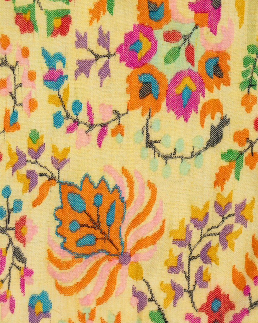 Kani Pashmina Pocket Square Regalia Blossom