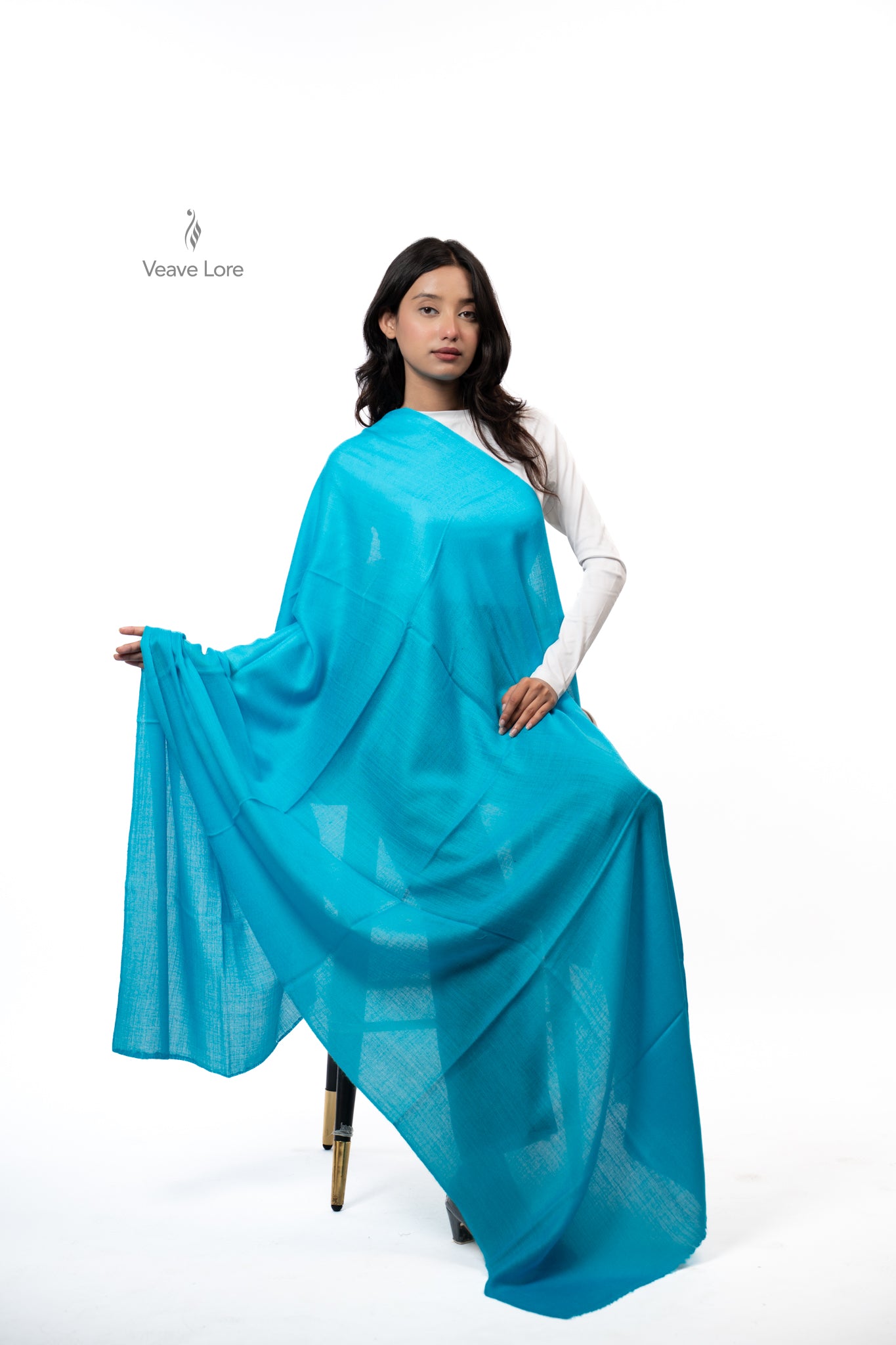 Firoza Lagoon Fine Wool Shawl