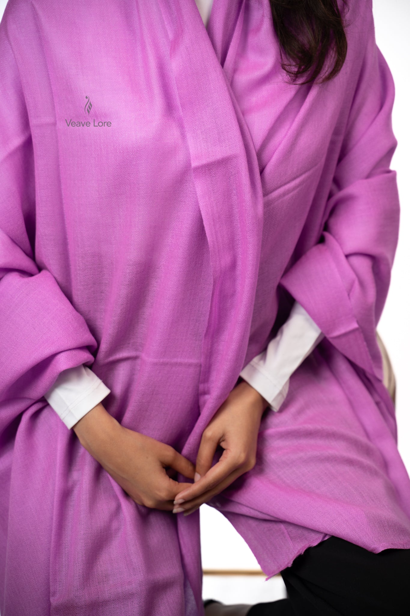 Naaz Orchid Fine Wool Shawl