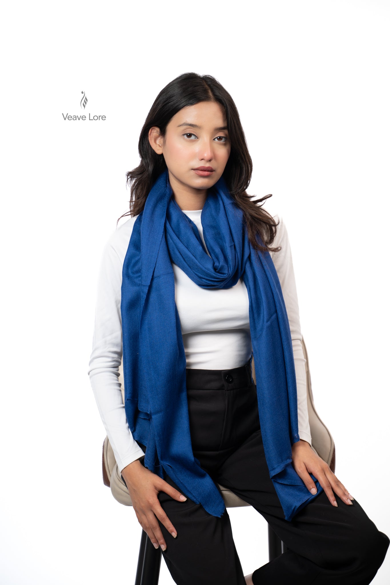 Shab Indigo Fine Wool Shawl